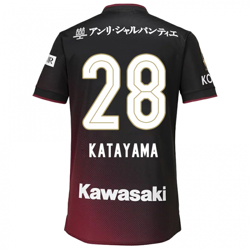 Enfant Maillot Kota Katayama #28 Noir Rouge Tenues Domicile 2024/25 T-Shirt Suisse