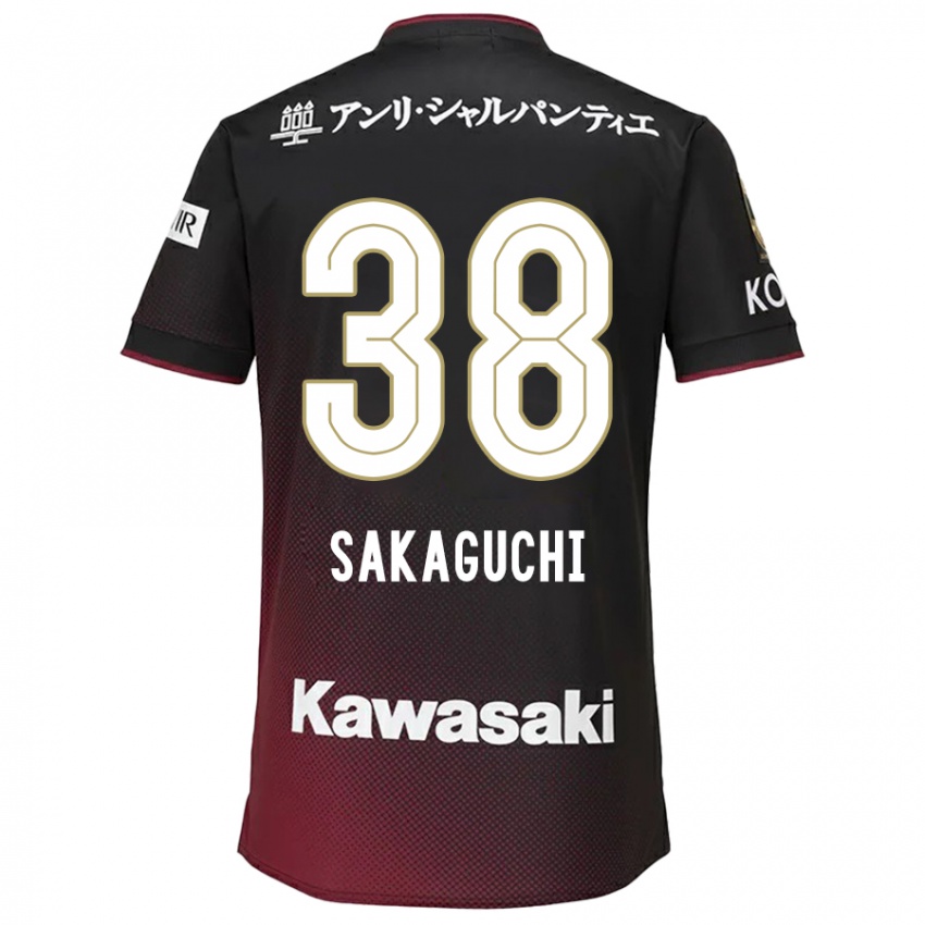 Enfant Maillot Yuki Sakaguchi #38 Noir Rouge Tenues Domicile 2024/25 T-Shirt Suisse