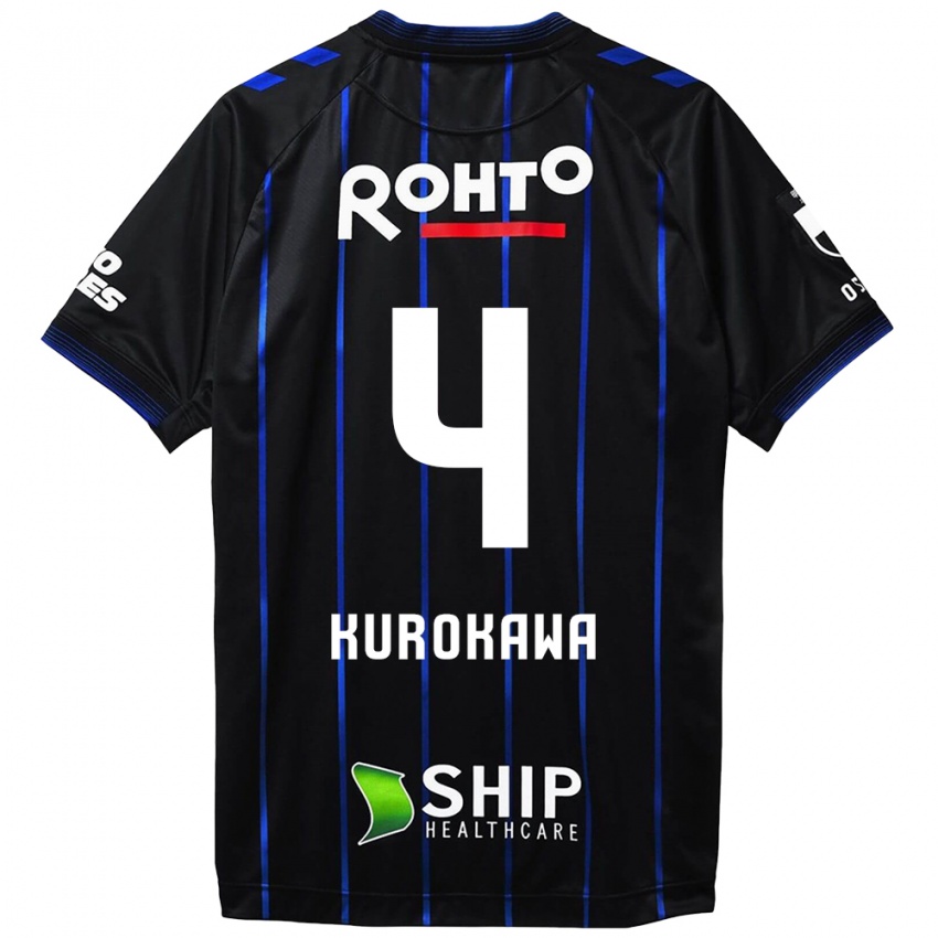 Kinder Keisuke Kurokawa #4 Schwarz Blau Heimtrikot Trikot 2024/25 T-Shirt Schweiz