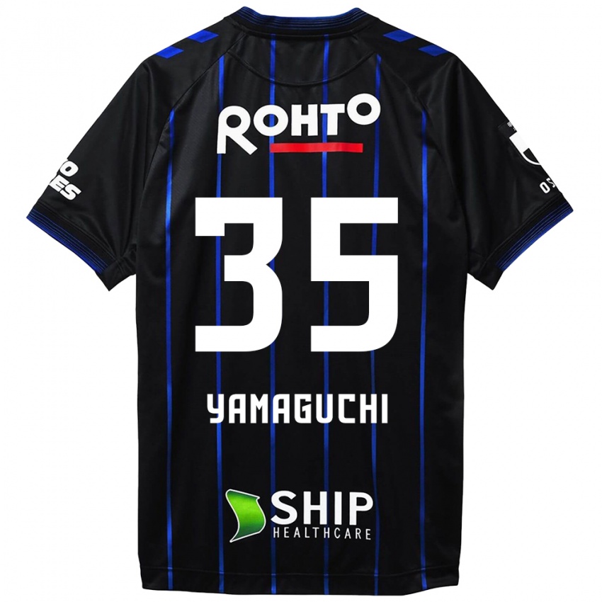 Kinder Haruta Yamaguchi #35 Schwarz Blau Heimtrikot Trikot 2024/25 T-Shirt Schweiz