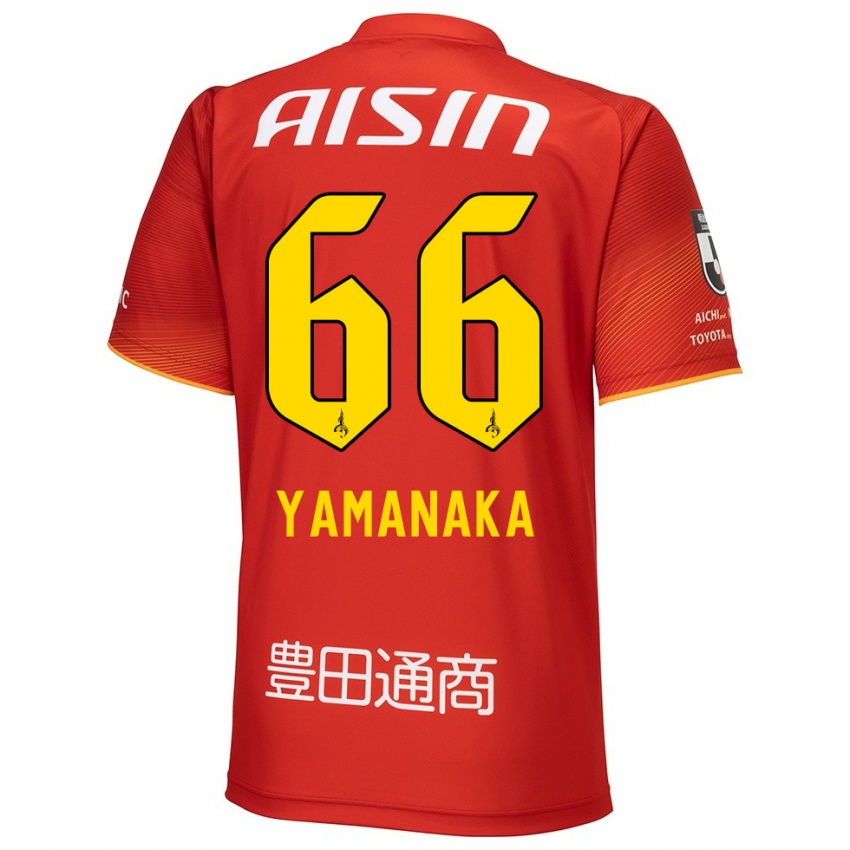 Enfant Maillot Ryosuke Yamanaka #66 Rouge Blanc Jaune Tenues Domicile 2024/25 T-Shirt Suisse