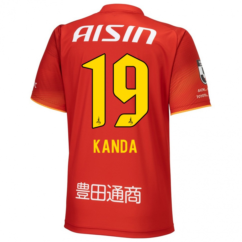 Enfant Maillot Ryu Kanda #19 Rouge Blanc Jaune Tenues Domicile 2024/25 T-Shirt Suisse