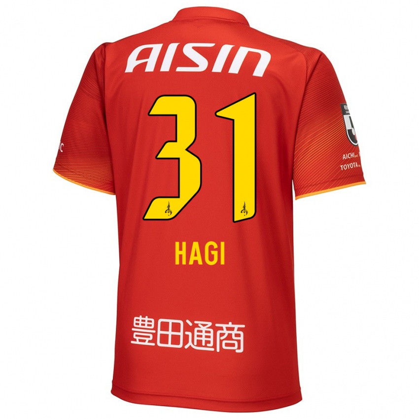 Enfant Maillot Hiroaki Hagi #31 Rouge Blanc Jaune Tenues Domicile 2024/25 T-Shirt Suisse