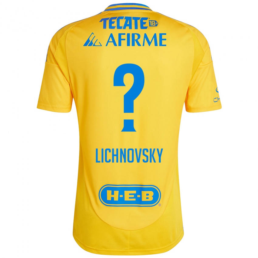 Kinder Igor Lichnovsky #0 Goldgelb Heimtrikot Trikot 2024/25 T-Shirt Schweiz