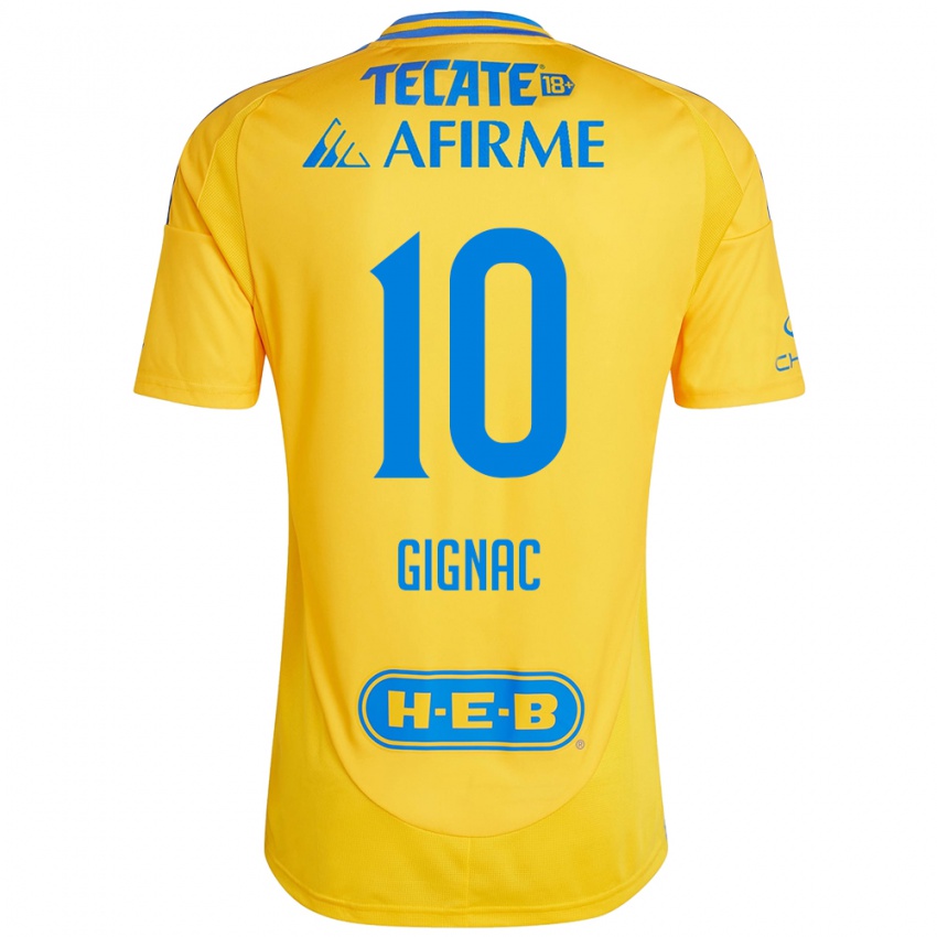 Kinder Andre-Pierre Gignac #10 Goldgelb Heimtrikot Trikot 2024/25 T-Shirt Schweiz