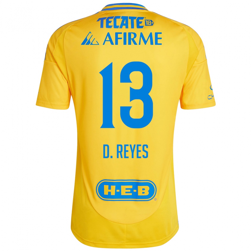 Kinder Diego Reyes #13 Goldgelb Heimtrikot Trikot 2024/25 T-Shirt Schweiz