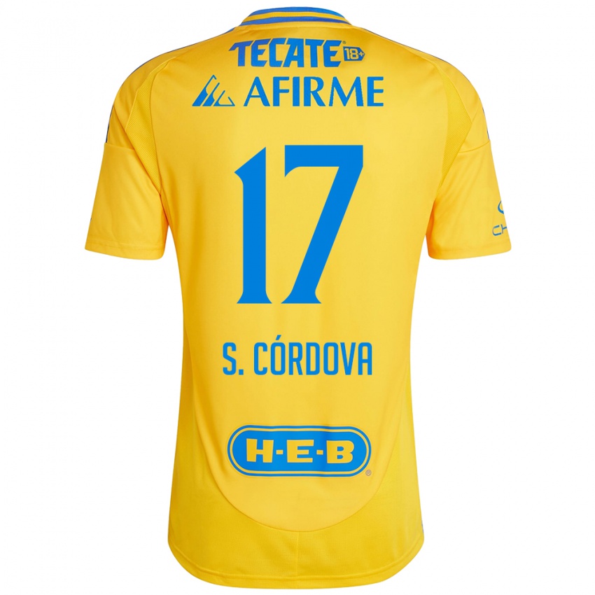 Kinder Sebastian Cordova #17 Goldgelb Heimtrikot Trikot 2024/25 T-Shirt Schweiz