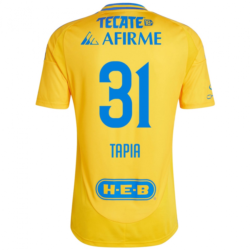 Enfant Maillot Fernando Tapia #31 Or Jaune Tenues Domicile 2024/25 T-Shirt Suisse