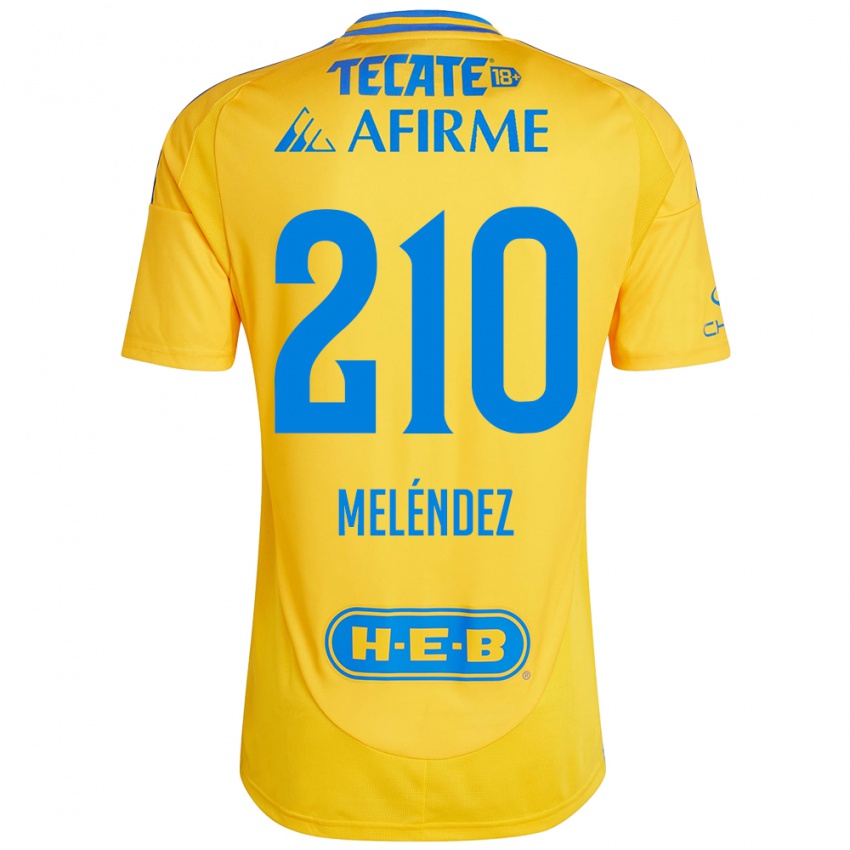 Enfant Maillot Marcelo Meléndez #210 Or Jaune Tenues Domicile 2024/25 T-Shirt Suisse