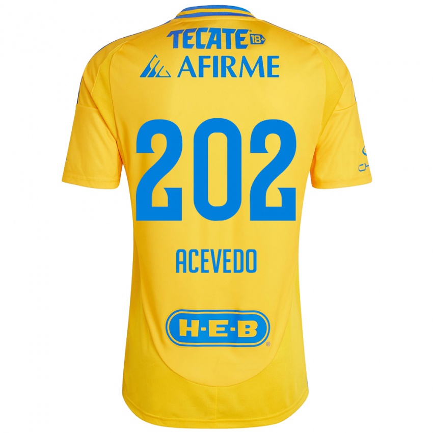 Kinder José Acevedo #202 Goldgelb Heimtrikot Trikot 2024/25 T-Shirt Schweiz