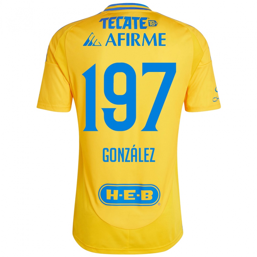 Kinder Germán González #197 Goldgelb Heimtrikot Trikot 2024/25 T-Shirt Schweiz