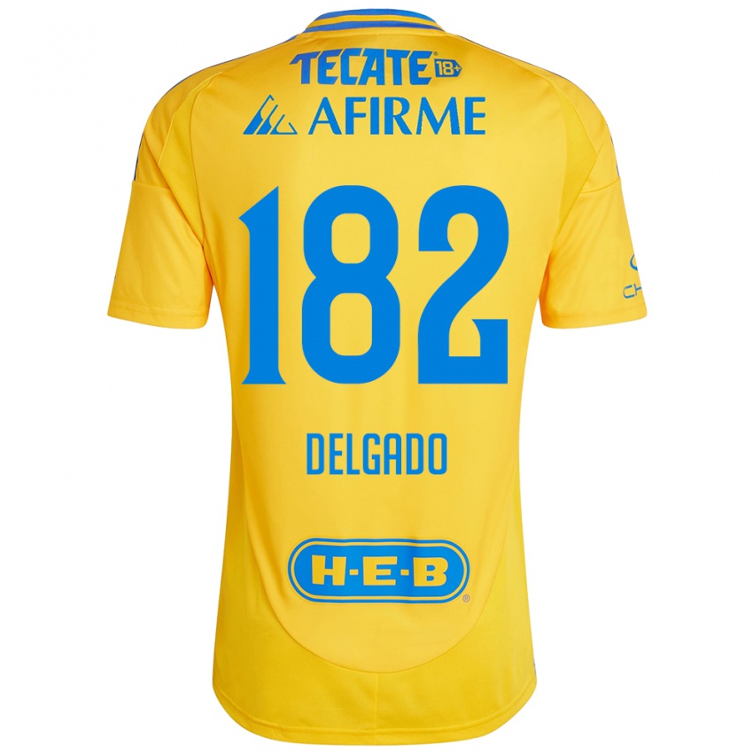 Kinder Arturo Delgado #182 Goldgelb Heimtrikot Trikot 2024/25 T-Shirt Schweiz