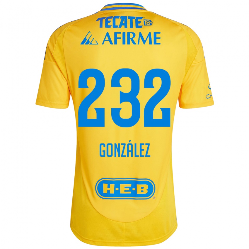 Kinder César González #232 Goldgelb Heimtrikot Trikot 2024/25 T-Shirt Schweiz