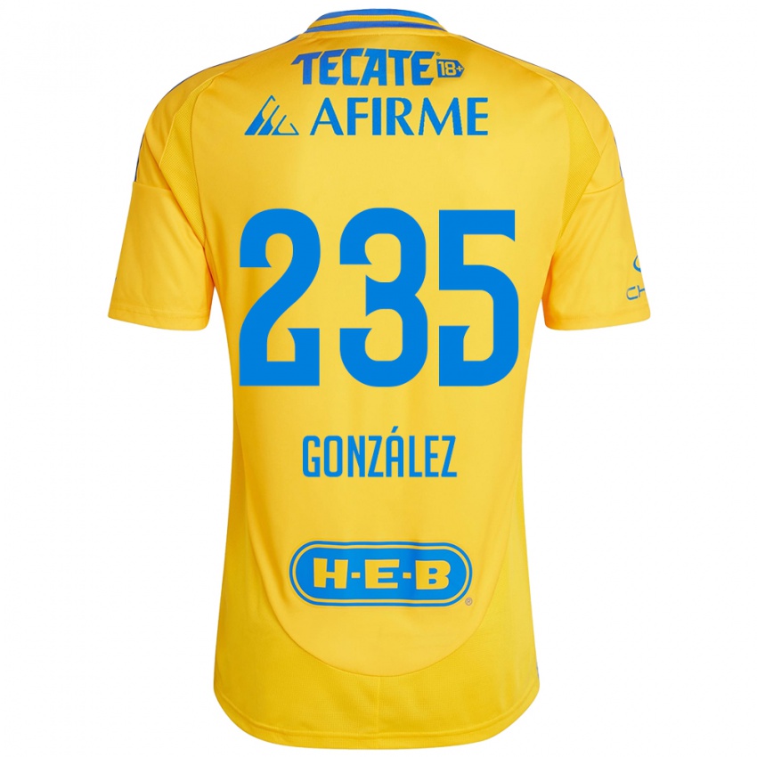 Kinder Mauricio González #235 Goldgelb Heimtrikot Trikot 2024/25 T-Shirt Schweiz