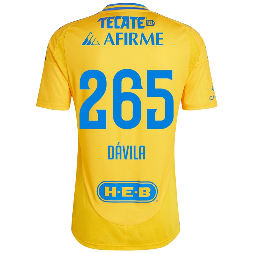 Kinder Emiliano Dávila #265 Goldgelb Heimtrikot Trikot 2024/25 T-Shirt Schweiz