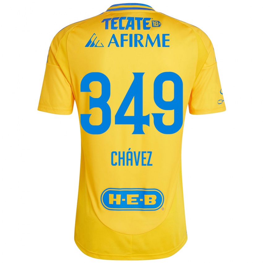 Kinder Jorge Chávez #349 Goldgelb Heimtrikot Trikot 2024/25 T-Shirt Schweiz