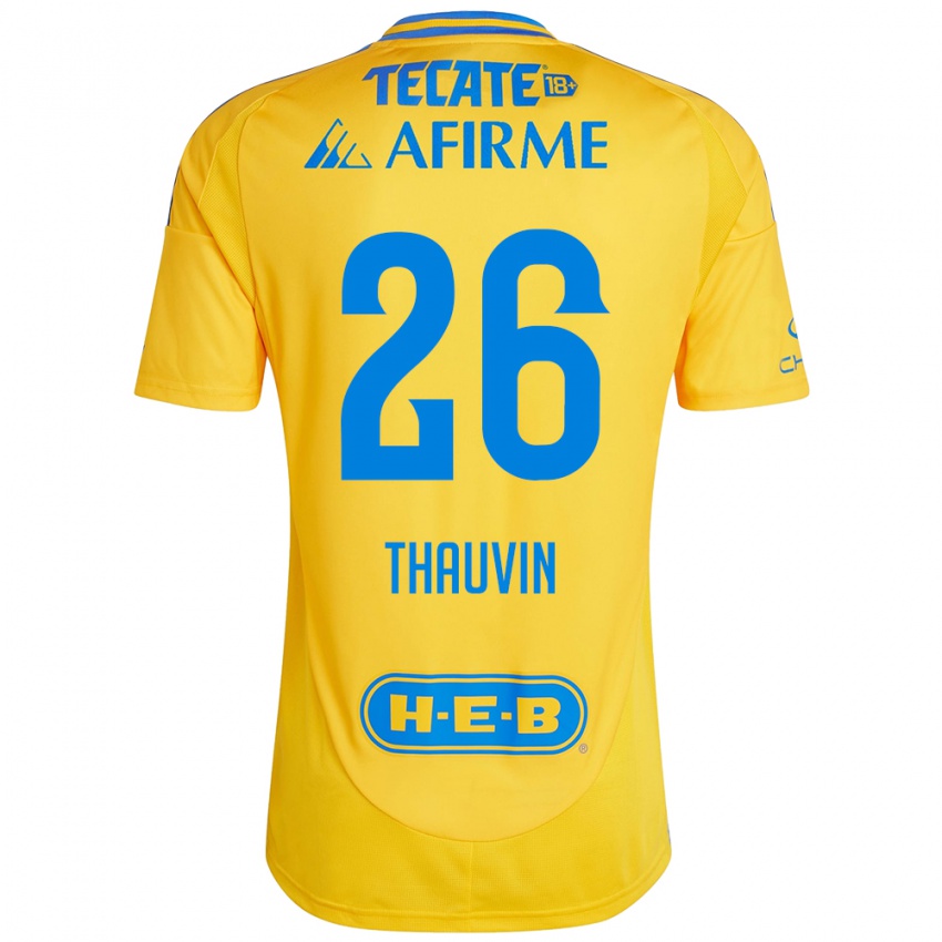 Kinder Florian Thauvin #26 Goldgelb Heimtrikot Trikot 2024/25 T-Shirt Schweiz