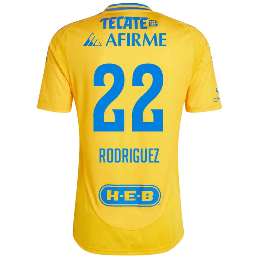 Kinder Anika Rodriguez #22 Goldgelb Heimtrikot Trikot 2024/25 T-Shirt Schweiz