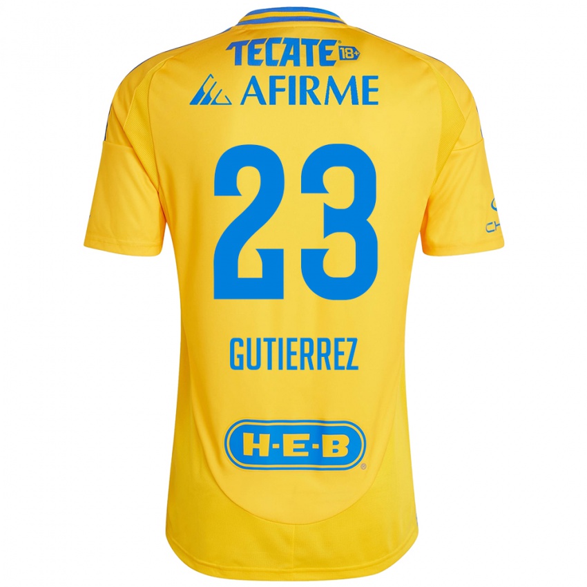 Kinder Jana Gutierrez #23 Goldgelb Heimtrikot Trikot 2024/25 T-Shirt Schweiz