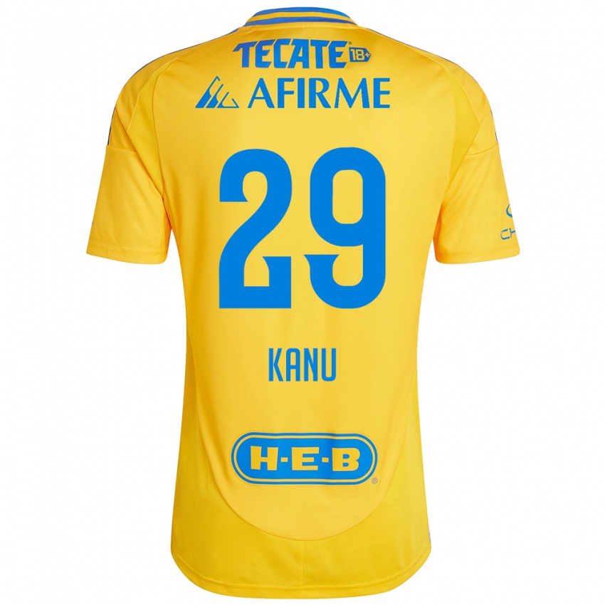 Enfant Maillot Uchenna Kanu #29 Or Jaune Tenues Domicile 2024/25 T-Shirt Suisse