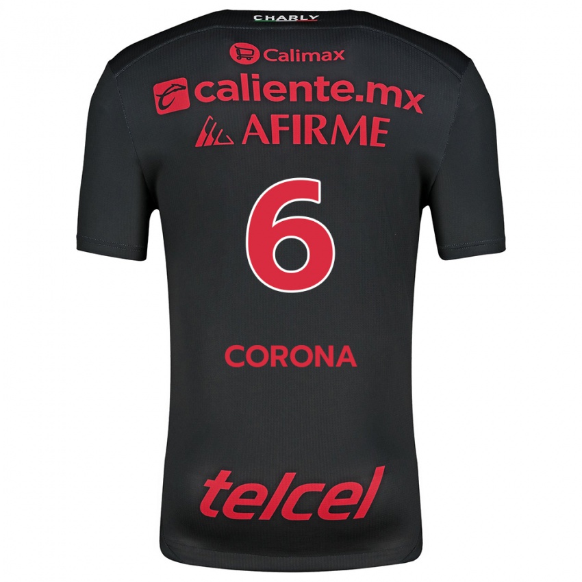 Kinder Joe Corona #6 Schwarz Rot Heimtrikot Trikot 2024/25 T-Shirt Schweiz