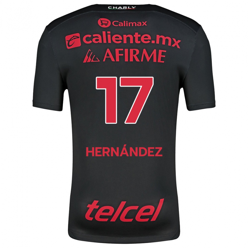 Kinder Rubén Hernández #17 Schwarz Rot Heimtrikot Trikot 2024/25 T-Shirt Schweiz