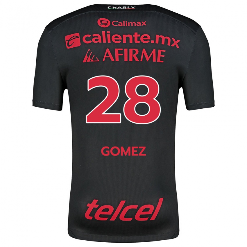 Kinder Alejandro Gómez #28 Schwarz Rot Heimtrikot Trikot 2024/25 T-Shirt Schweiz