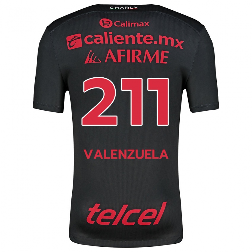 Kinder Aldieri Valenzuela #211 Schwarz Rot Heimtrikot Trikot 2024/25 T-Shirt Schweiz