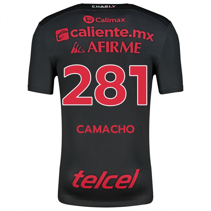 Enfant Maillot Javier Camacho #281 Noir Rouge Tenues Domicile 2024/25 T-Shirt Suisse