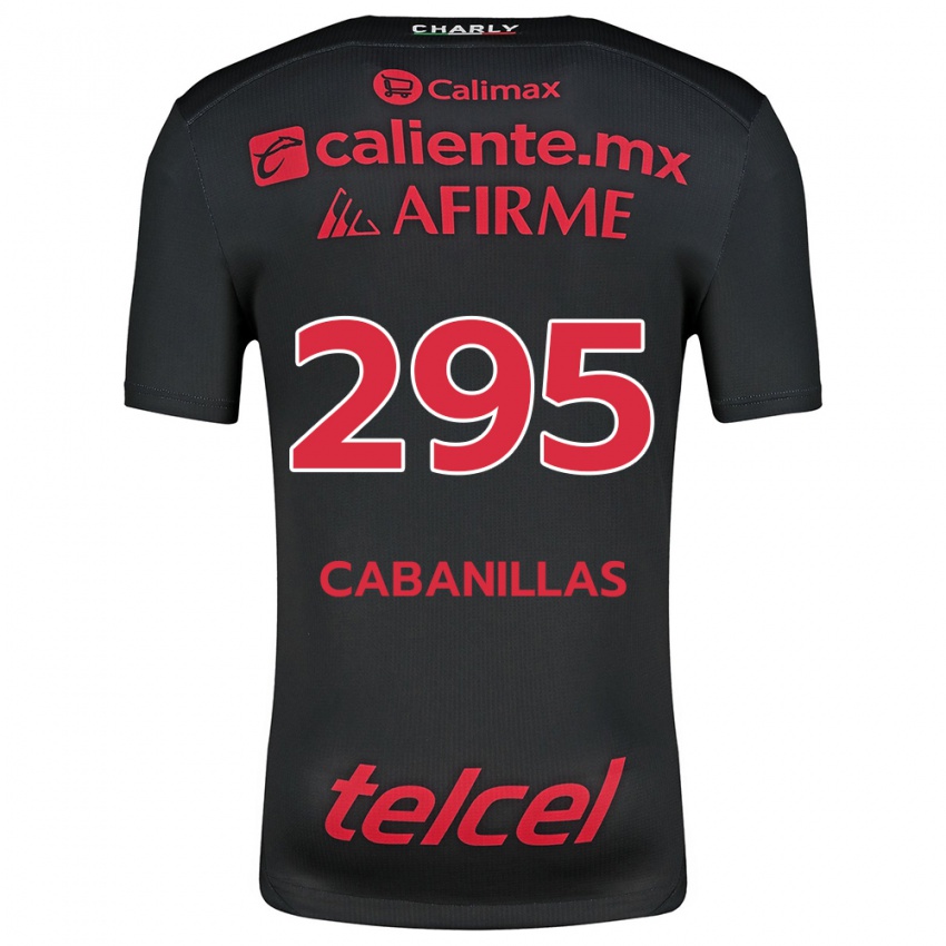 Enfant Maillot Osvaldo Cabanillas #295 Noir Rouge Tenues Domicile 2024/25 T-Shirt Suisse