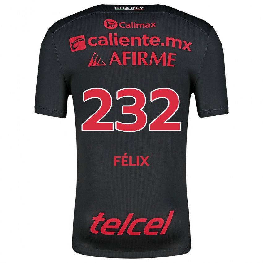 Kinder Erick Félix #232 Schwarz Rot Heimtrikot Trikot 2024/25 T-Shirt Schweiz