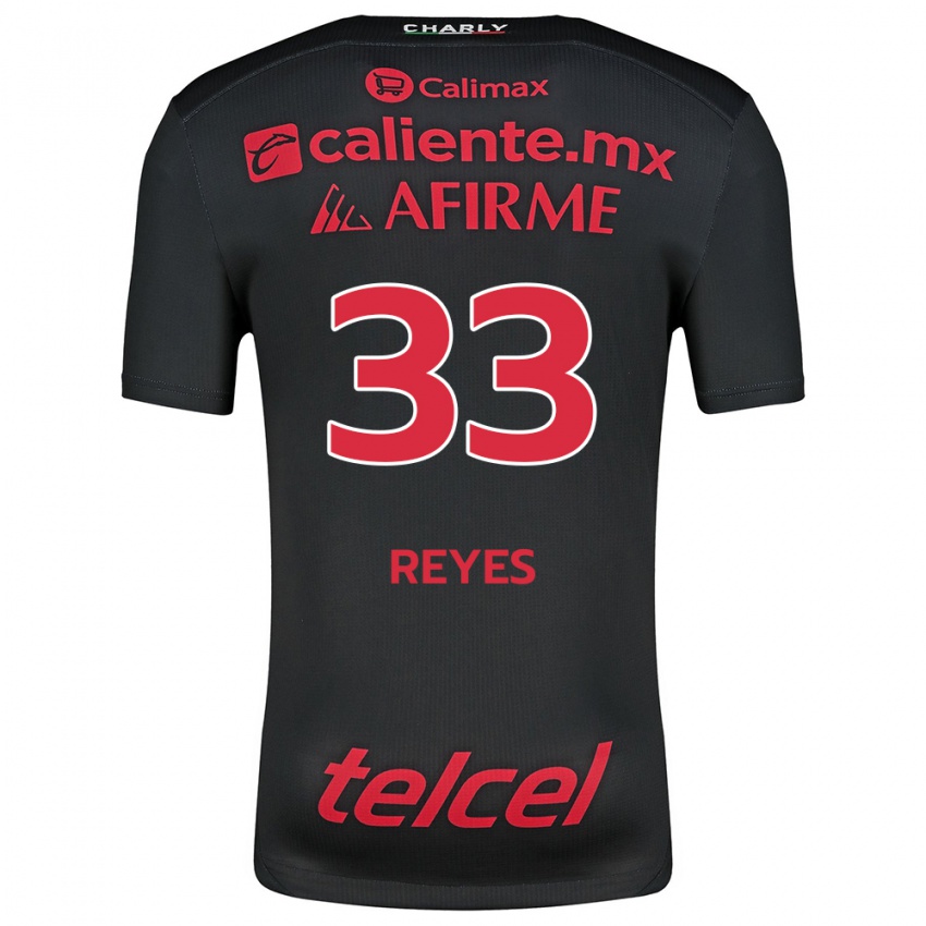 Enfant Maillot Jazmín Reyes #33 Noir Rouge Tenues Domicile 2024/25 T-Shirt Suisse