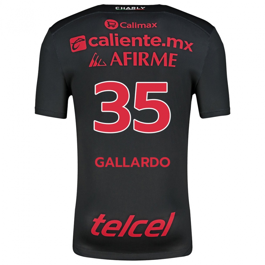 Enfant Maillot Gloriaisabel Gallardo #35 Noir Rouge Tenues Domicile 2024/25 T-Shirt Suisse