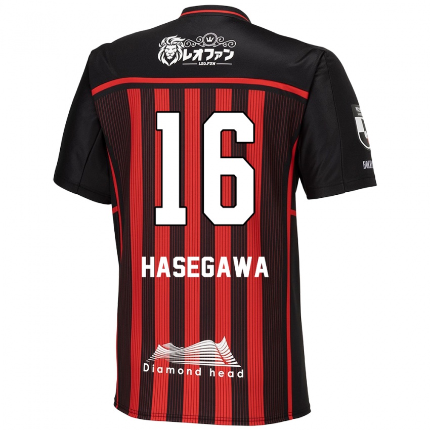 Kinder Tatsuya Hasegawa #16 Rot Schwarz Heimtrikot Trikot 2024/25 T-Shirt Schweiz