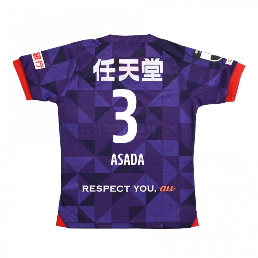 Kinder Shogo Asada #3 Lila Weiß Heimtrikot Trikot 2024/25 T-Shirt Schweiz