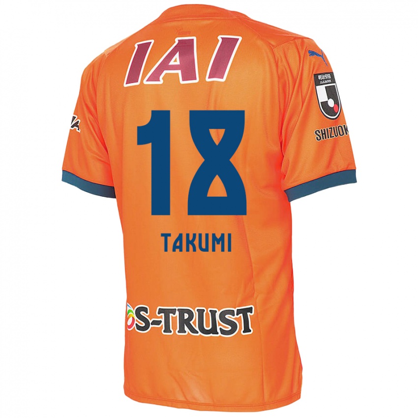 Kinder Takumi Kato #18 Orange Blau Heimtrikot Trikot 2024/25 T-Shirt Schweiz