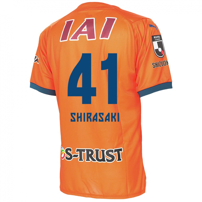 Kinder Ryohei Shirasaki #41 Orange Blau Heimtrikot Trikot 2024/25 T-Shirt Schweiz