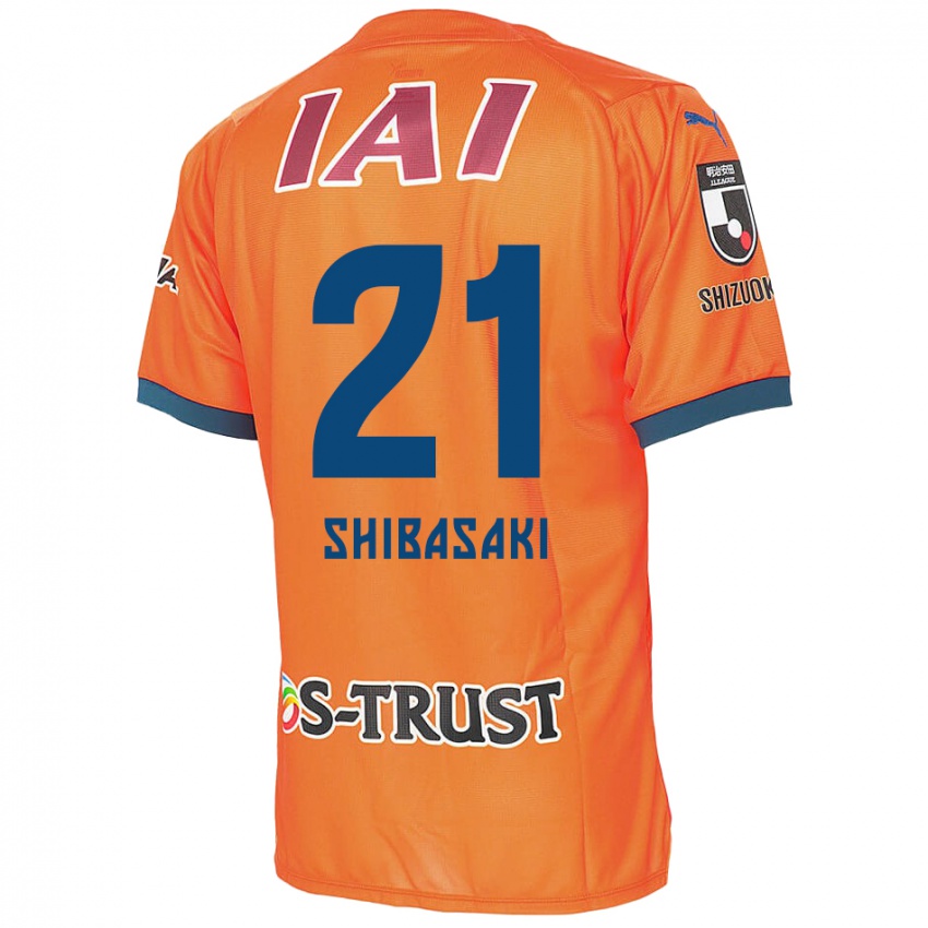 Kinder Kaito Shibasaki #21 Orange Blau Heimtrikot Trikot 2024/25 T-Shirt Schweiz