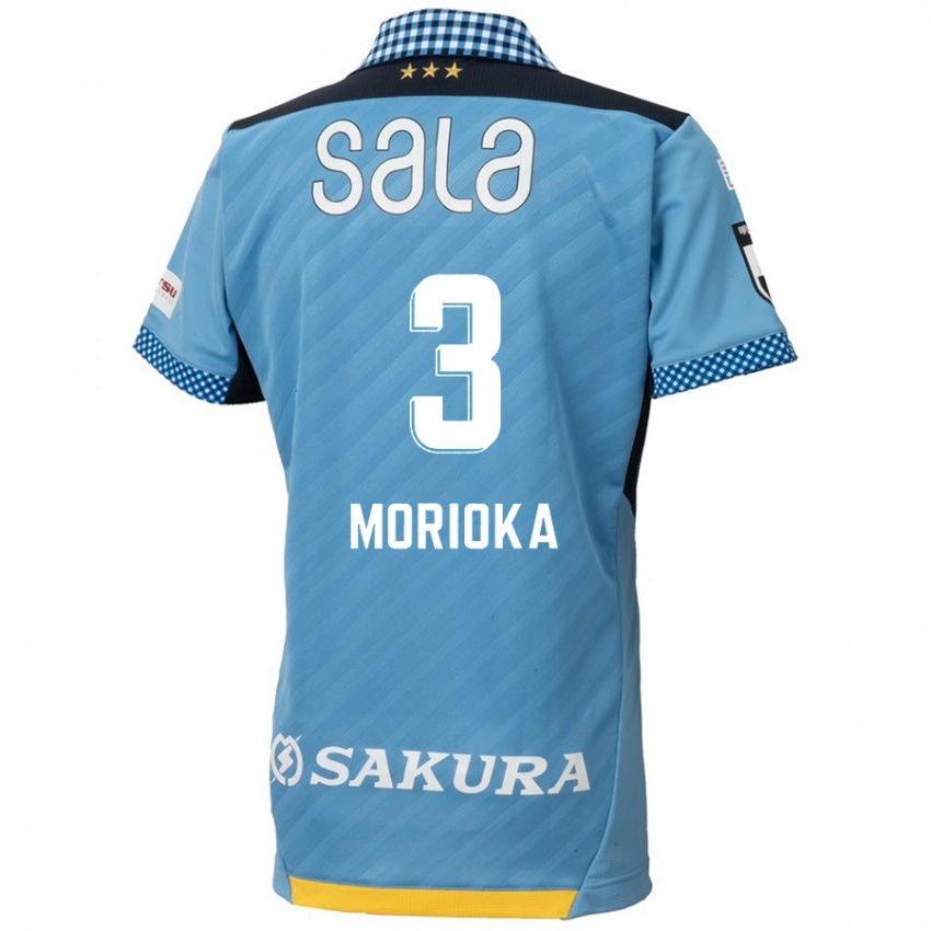 Kinder Riku Morioka #3 Blau Schwarz Heimtrikot Trikot 2024/25 T-Shirt Schweiz