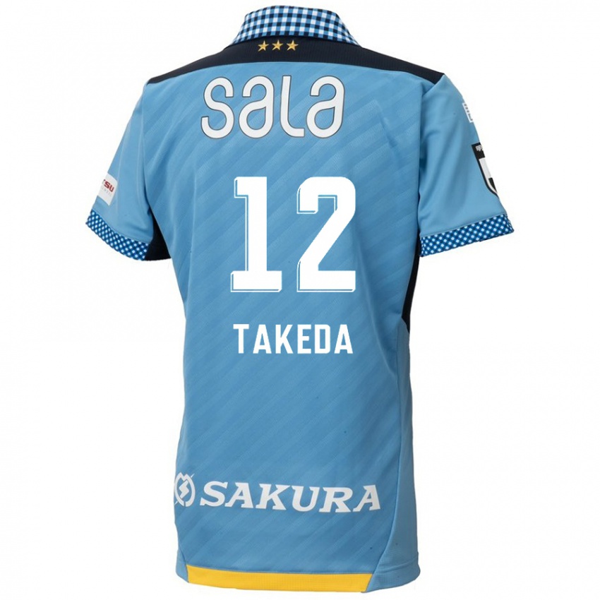 Kinder Yusei Takeda #12 Blau Schwarz Heimtrikot Trikot 2024/25 T-Shirt Schweiz