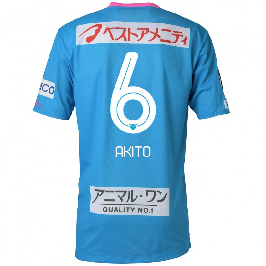 Kinder Akito Fukuta #6 Blau Rosa Heimtrikot Trikot 2024/25 T-Shirt Schweiz