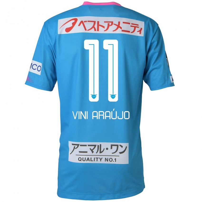 Kinder Vinícius Araújo #11 Blau Rosa Heimtrikot Trikot 2024/25 T-Shirt Schweiz