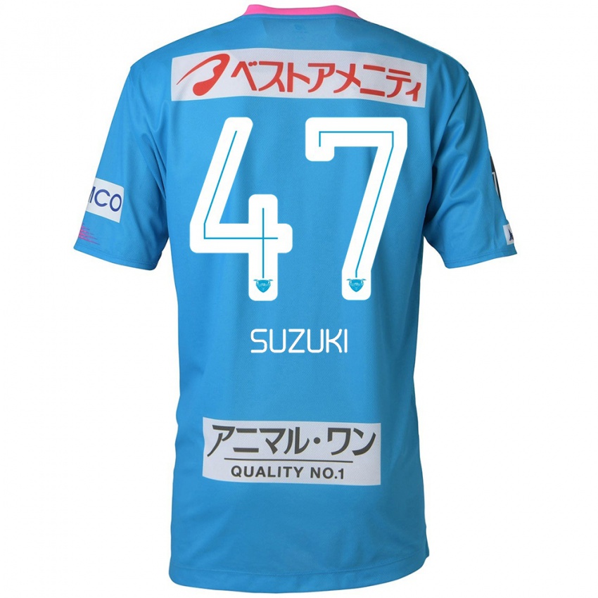 Kinder Daichi Suzuki #47 Blau Rosa Heimtrikot Trikot 2024/25 T-Shirt Schweiz