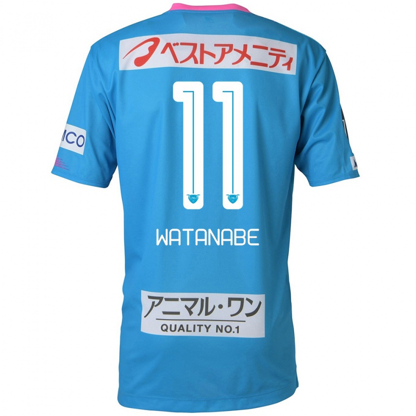 Kinder Shion Watanabe #11 Blau Rosa Heimtrikot Trikot 2024/25 T-Shirt Schweiz