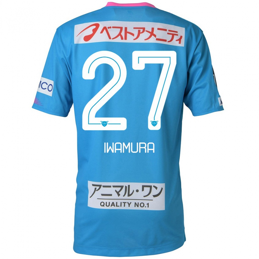 Kinder Junnosuke Iwamura #27 Blau Rosa Heimtrikot Trikot 2024/25 T-Shirt Schweiz