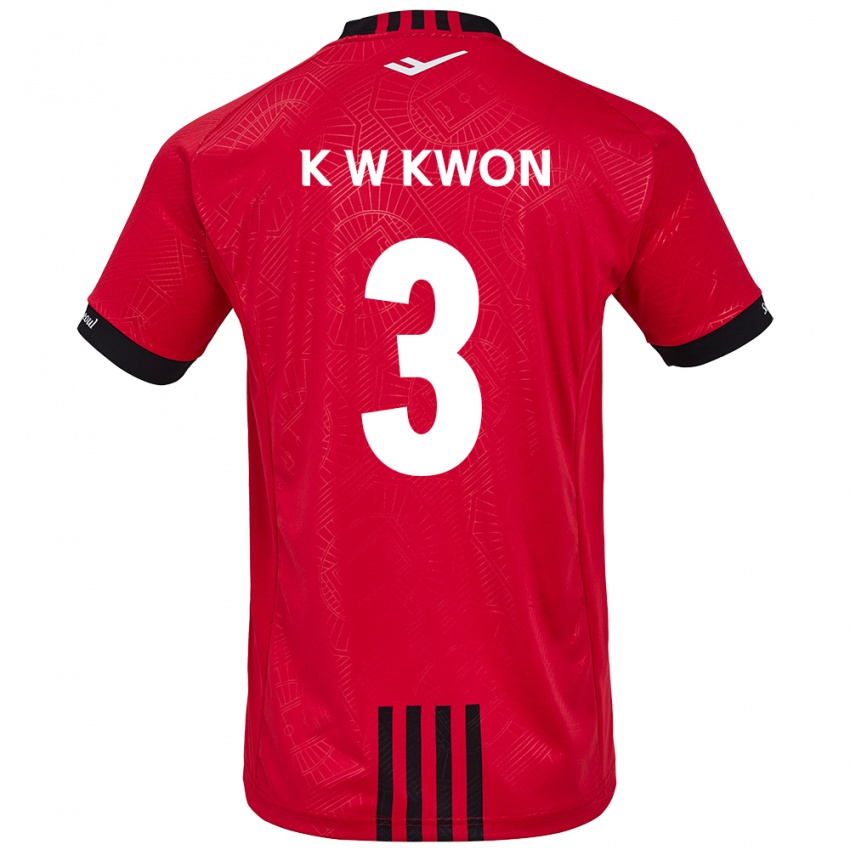 Kinder Wan-Kyu Kwon #3 Rot Schwarz Heimtrikot Trikot 2024/25 T-Shirt Schweiz