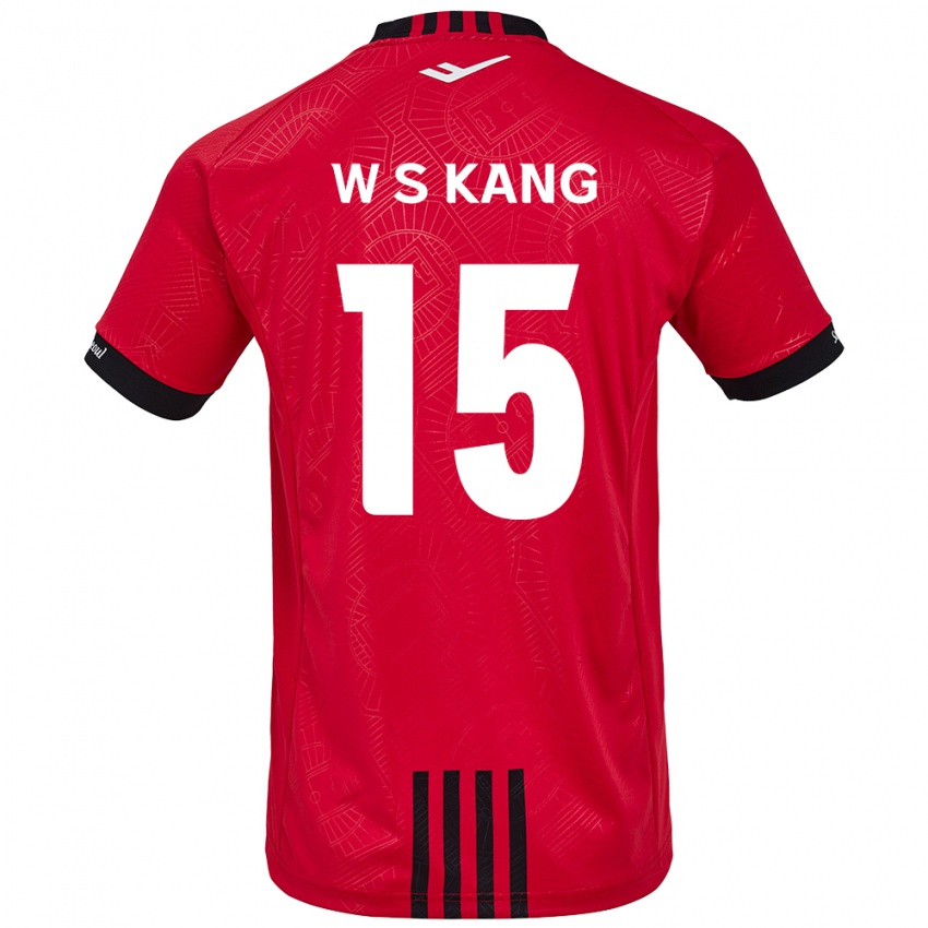 Kinder Sang-Woo Kang #15 Rot Schwarz Heimtrikot Trikot 2024/25 T-Shirt Schweiz