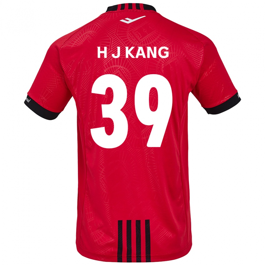 Kinder Ju-Hyeok Kang #39 Rot Schwarz Heimtrikot Trikot 2024/25 T-Shirt Schweiz