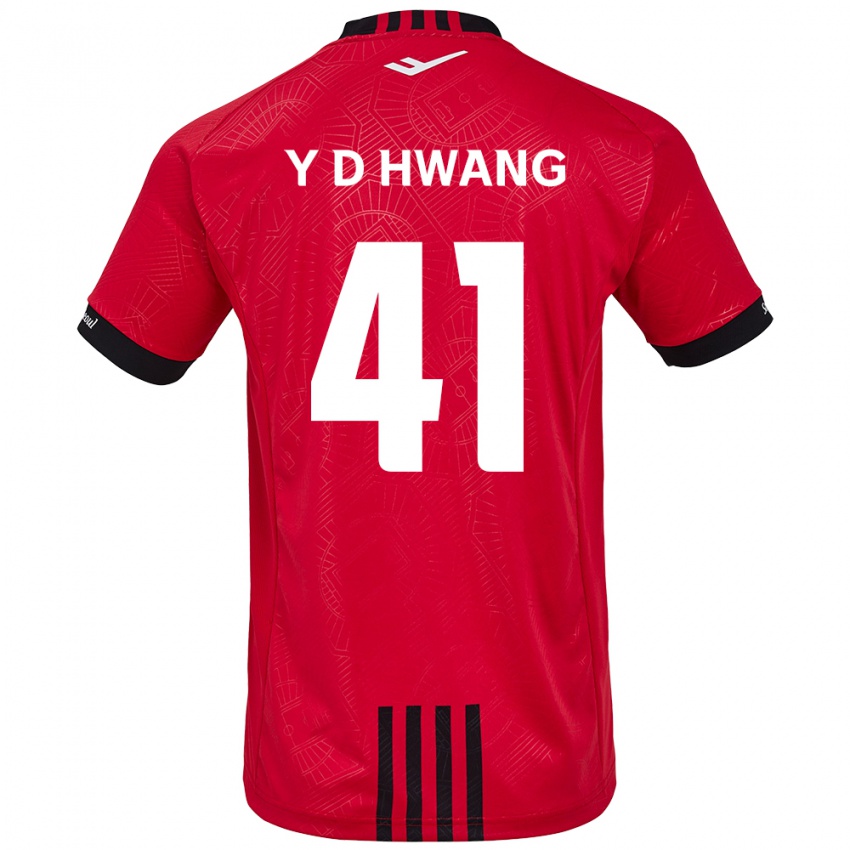 Kinder Do-Yoon Hwang #41 Rot Schwarz Heimtrikot Trikot 2024/25 T-Shirt Schweiz