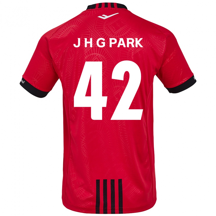 Kinder Jang Han-Gyeol Park #42 Rot Schwarz Heimtrikot Trikot 2024/25 T-Shirt Schweiz